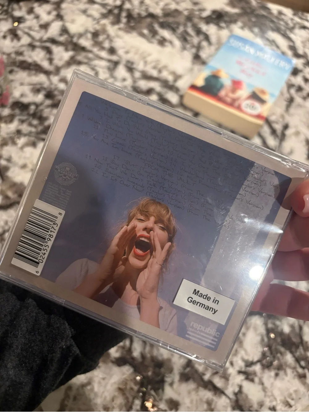Taylor Swift Blue and White Album Cover Wall Art